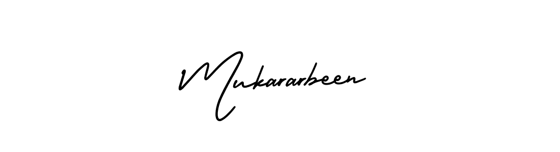 Mukararbeen stylish signature style. Best Handwritten Sign (AmerikaSignatureDemo-Regular) for my name. Handwritten Signature Collection Ideas for my name Mukararbeen. Mukararbeen signature style 3 images and pictures png