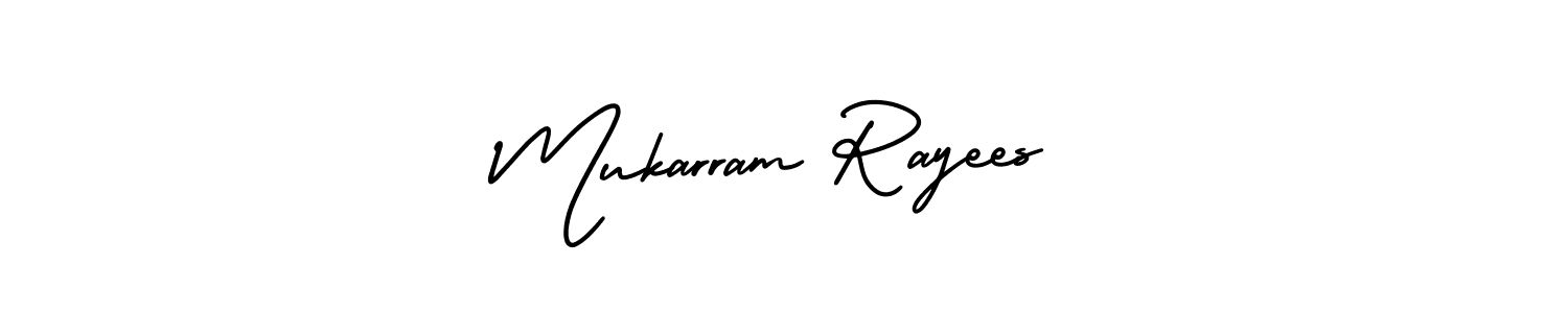 Also we have Mukarram Rayees name is the best signature style. Create professional handwritten signature collection using AmerikaSignatureDemo-Regular autograph style. Mukarram Rayees signature style 3 images and pictures png