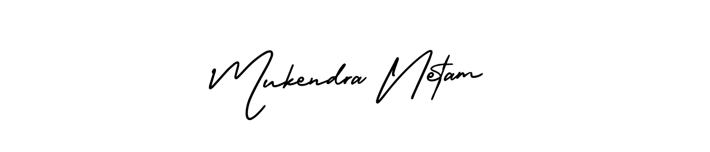 How to make Mukendra Netam signature? AmerikaSignatureDemo-Regular is a professional autograph style. Create handwritten signature for Mukendra Netam name. Mukendra Netam signature style 3 images and pictures png