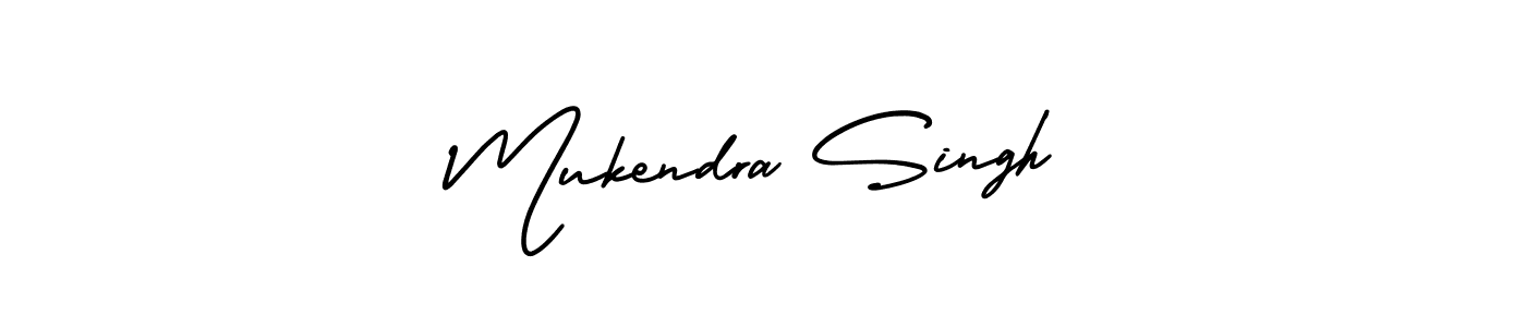 It looks lik you need a new signature style for name Mukendra Singh. Design unique handwritten (AmerikaSignatureDemo-Regular) signature with our free signature maker in just a few clicks. Mukendra Singh signature style 3 images and pictures png