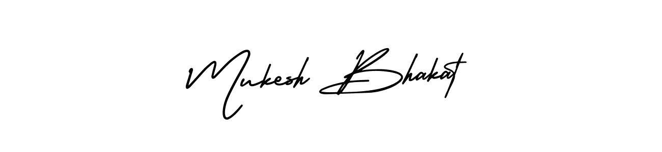 Use a signature maker to create a handwritten signature online. With this signature software, you can design (AmerikaSignatureDemo-Regular) your own signature for name Mukesh Bhakat. Mukesh Bhakat signature style 3 images and pictures png