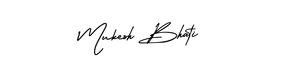 Create a beautiful signature design for name Mukesh Bhati. With this signature (AmerikaSignatureDemo-Regular) fonts, you can make a handwritten signature for free. Mukesh Bhati signature style 3 images and pictures png
