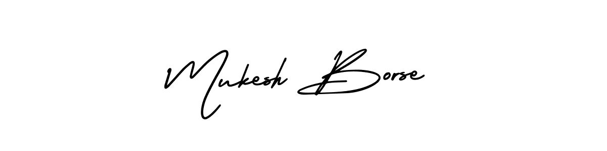 Also You can easily find your signature by using the search form. We will create Mukesh Borse name handwritten signature images for you free of cost using AmerikaSignatureDemo-Regular sign style. Mukesh Borse signature style 3 images and pictures png