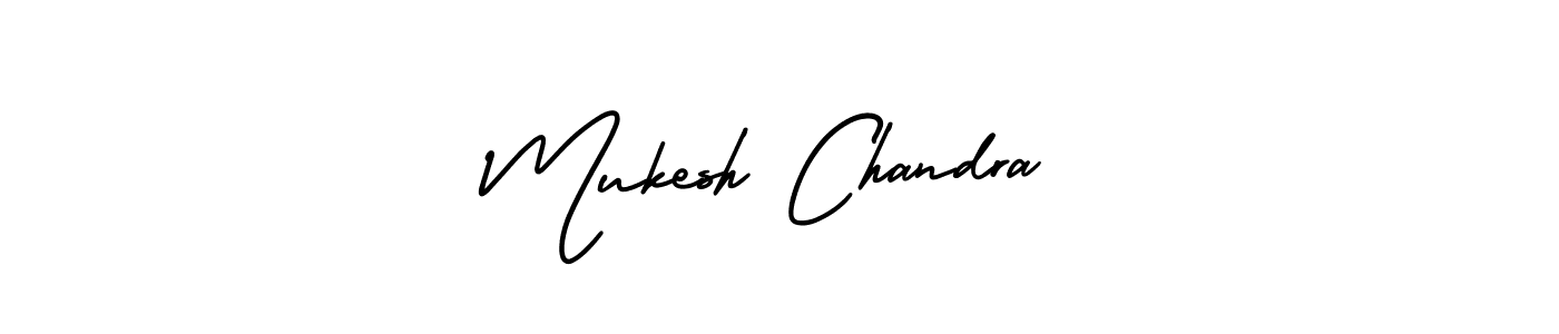 Make a beautiful signature design for name Mukesh Chandra. With this signature (AmerikaSignatureDemo-Regular) style, you can create a handwritten signature for free. Mukesh Chandra signature style 3 images and pictures png