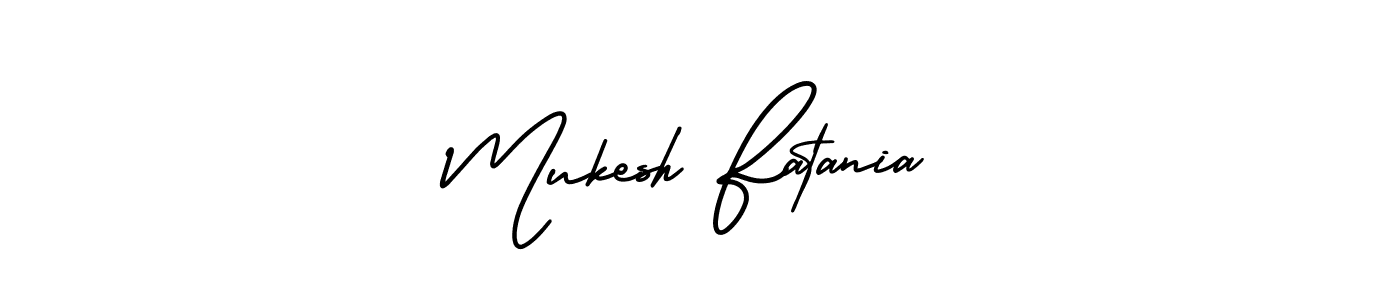 It looks lik you need a new signature style for name Mukesh Fatania. Design unique handwritten (AmerikaSignatureDemo-Regular) signature with our free signature maker in just a few clicks. Mukesh Fatania signature style 3 images and pictures png