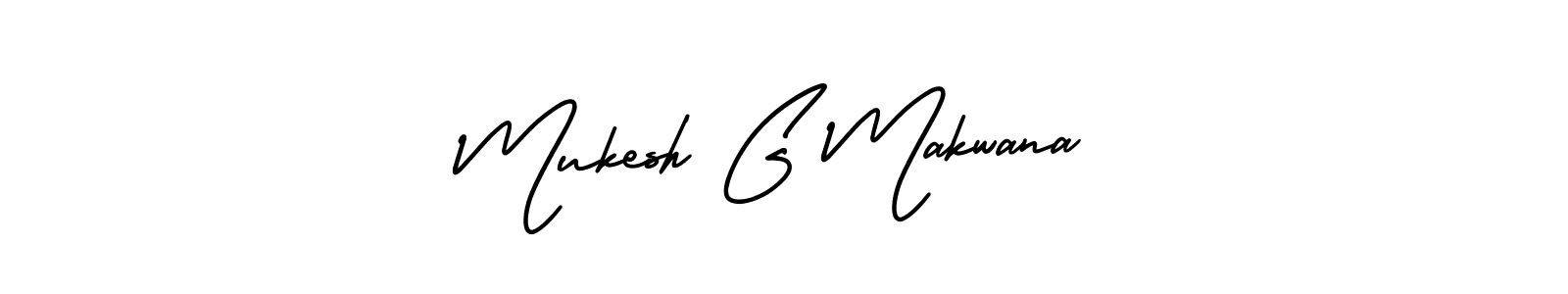 Make a beautiful signature design for name Mukesh G Makwana. With this signature (AmerikaSignatureDemo-Regular) style, you can create a handwritten signature for free. Mukesh G Makwana signature style 3 images and pictures png