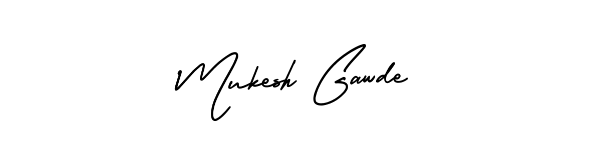 Design your own signature with our free online signature maker. With this signature software, you can create a handwritten (AmerikaSignatureDemo-Regular) signature for name Mukesh Gawde. Mukesh Gawde signature style 3 images and pictures png