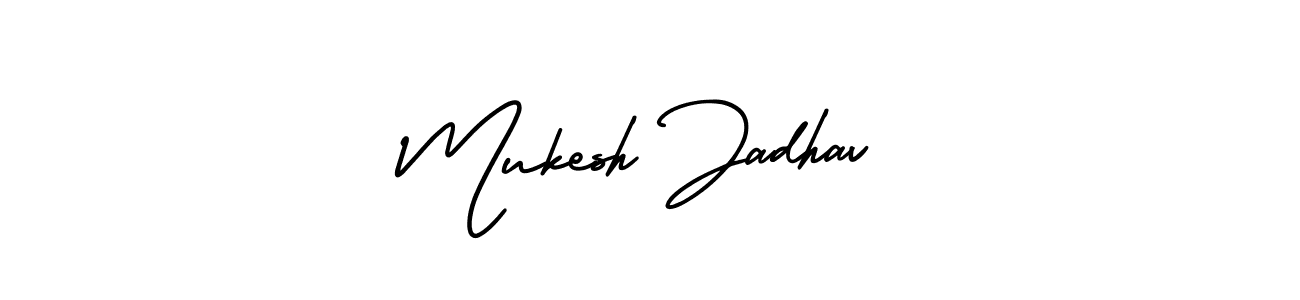 Also You can easily find your signature by using the search form. We will create Mukesh Jadhav name handwritten signature images for you free of cost using AmerikaSignatureDemo-Regular sign style. Mukesh Jadhav signature style 3 images and pictures png