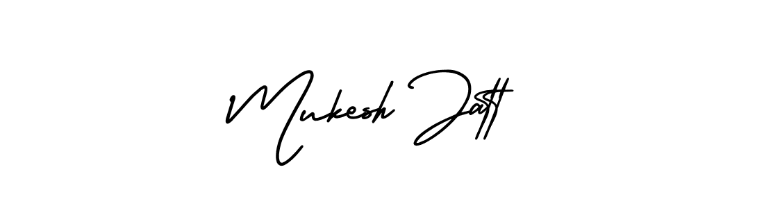 How to Draw Mukesh Jatt signature style? AmerikaSignatureDemo-Regular is a latest design signature styles for name Mukesh Jatt. Mukesh Jatt signature style 3 images and pictures png