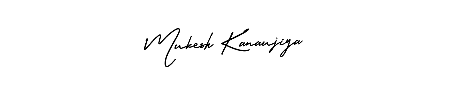 How to make Mukesh Kanaujiya name signature. Use AmerikaSignatureDemo-Regular style for creating short signs online. This is the latest handwritten sign. Mukesh Kanaujiya signature style 3 images and pictures png