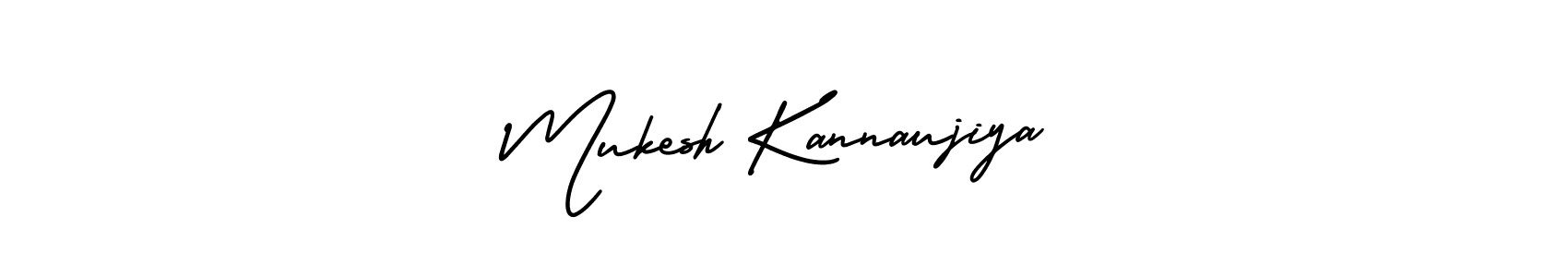 Create a beautiful signature design for name Mukesh Kannaujiya. With this signature (AmerikaSignatureDemo-Regular) fonts, you can make a handwritten signature for free. Mukesh Kannaujiya signature style 3 images and pictures png