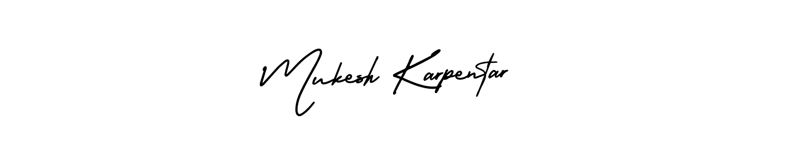 if you are searching for the best signature style for your name Mukesh Karpentar. so please give up your signature search. here we have designed multiple signature styles  using AmerikaSignatureDemo-Regular. Mukesh Karpentar signature style 3 images and pictures png