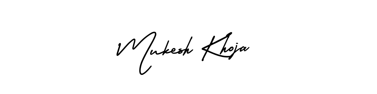AmerikaSignatureDemo-Regular is a professional signature style that is perfect for those who want to add a touch of class to their signature. It is also a great choice for those who want to make their signature more unique. Get Mukesh Khoja name to fancy signature for free. Mukesh Khoja signature style 3 images and pictures png