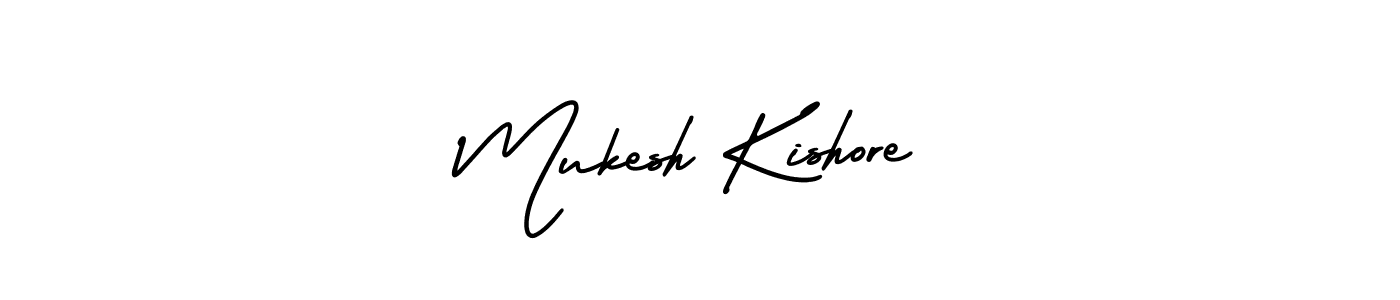 How to Draw Mukesh Kishore signature style? AmerikaSignatureDemo-Regular is a latest design signature styles for name Mukesh Kishore. Mukesh Kishore signature style 3 images and pictures png