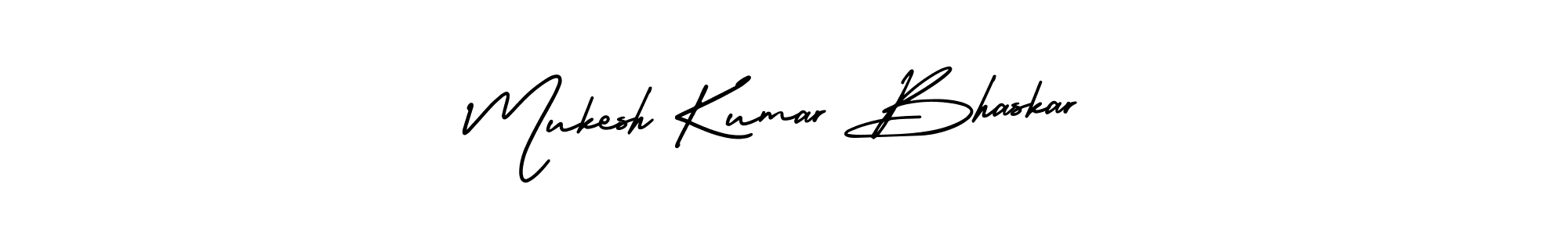 Similarly AmerikaSignatureDemo-Regular is the best handwritten signature design. Signature creator online .You can use it as an online autograph creator for name Mukesh Kumar Bhaskar. Mukesh Kumar Bhaskar signature style 3 images and pictures png