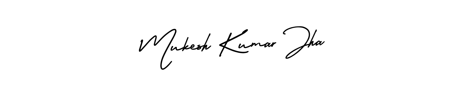 Create a beautiful signature design for name Mukesh Kumar Jha. With this signature (AmerikaSignatureDemo-Regular) fonts, you can make a handwritten signature for free. Mukesh Kumar Jha signature style 3 images and pictures png