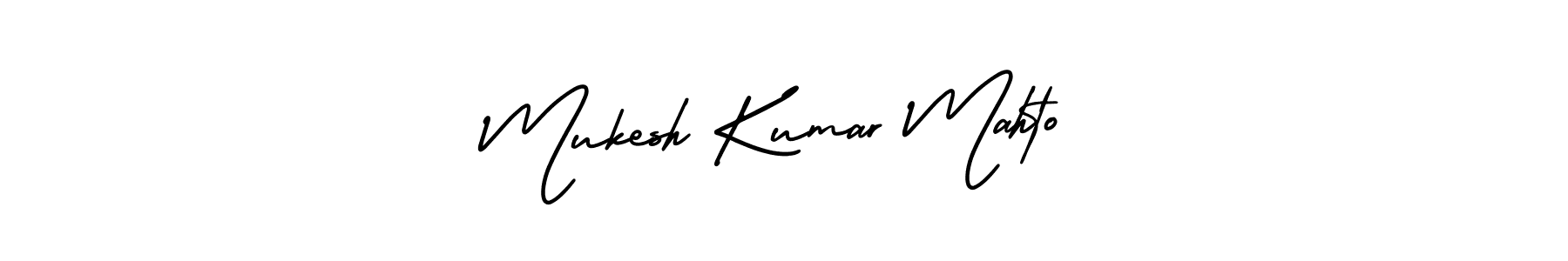 You should practise on your own different ways (AmerikaSignatureDemo-Regular) to write your name (Mukesh Kumar Mahto) in signature. don't let someone else do it for you. Mukesh Kumar Mahto signature style 3 images and pictures png