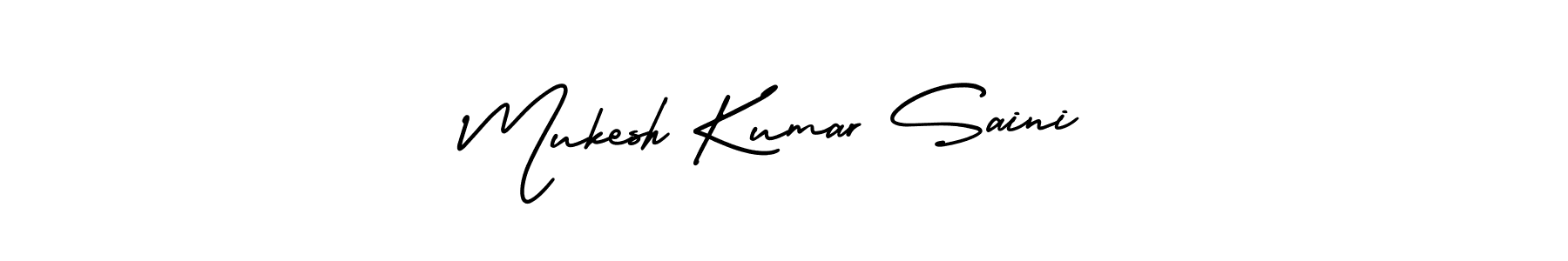 Use a signature maker to create a handwritten signature online. With this signature software, you can design (AmerikaSignatureDemo-Regular) your own signature for name Mukesh Kumar Saini. Mukesh Kumar Saini signature style 3 images and pictures png