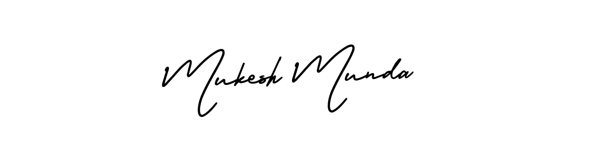 AmerikaSignatureDemo-Regular is a professional signature style that is perfect for those who want to add a touch of class to their signature. It is also a great choice for those who want to make their signature more unique. Get Mukesh Munda name to fancy signature for free. Mukesh Munda signature style 3 images and pictures png