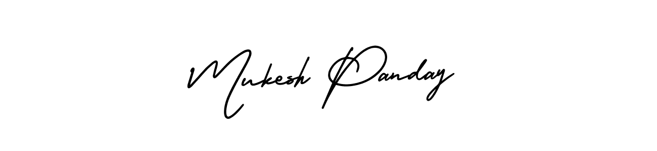 How to make Mukesh Panday signature? AmerikaSignatureDemo-Regular is a professional autograph style. Create handwritten signature for Mukesh Panday name. Mukesh Panday signature style 3 images and pictures png