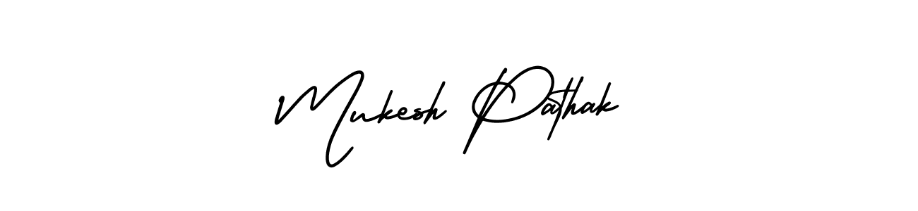 How to Draw Mukesh Pathak signature style? AmerikaSignatureDemo-Regular is a latest design signature styles for name Mukesh Pathak. Mukesh Pathak signature style 3 images and pictures png