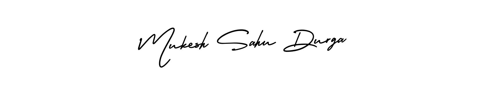 Mukesh Sahu Durga stylish signature style. Best Handwritten Sign (AmerikaSignatureDemo-Regular) for my name. Handwritten Signature Collection Ideas for my name Mukesh Sahu Durga. Mukesh Sahu Durga signature style 3 images and pictures png