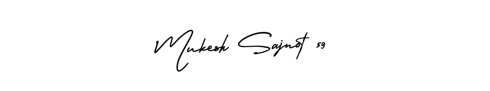 How to make Mukesh Sajnot 59 name signature. Use AmerikaSignatureDemo-Regular style for creating short signs online. This is the latest handwritten sign. Mukesh Sajnot 59 signature style 3 images and pictures png