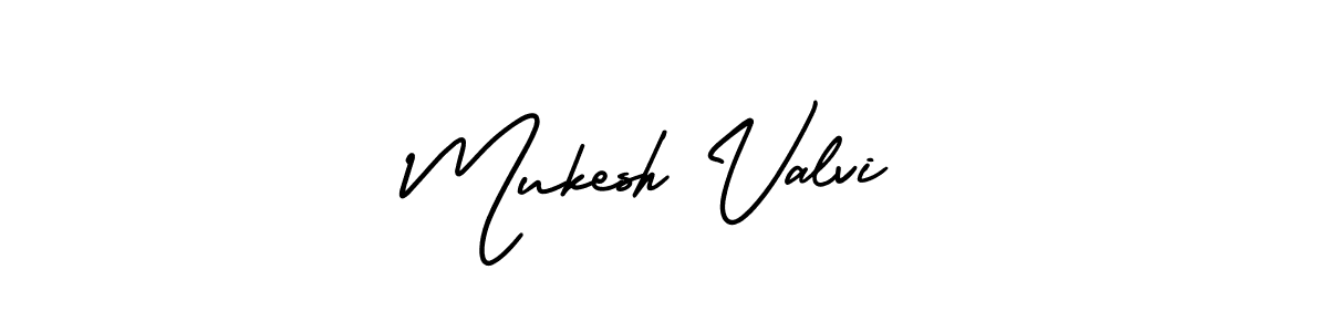 Create a beautiful signature design for name Mukesh Valvi. With this signature (AmerikaSignatureDemo-Regular) fonts, you can make a handwritten signature for free. Mukesh Valvi signature style 3 images and pictures png