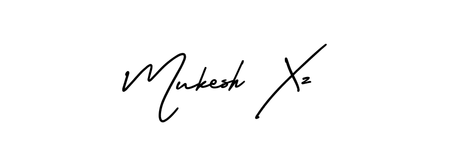 Mukesh Xz stylish signature style. Best Handwritten Sign (AmerikaSignatureDemo-Regular) for my name. Handwritten Signature Collection Ideas for my name Mukesh Xz. Mukesh Xz signature style 3 images and pictures png
