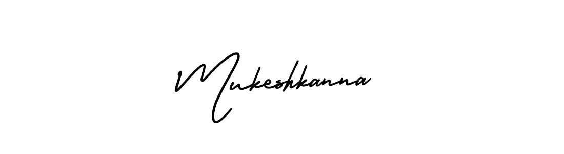 It looks lik you need a new signature style for name Mukeshkanna. Design unique handwritten (AmerikaSignatureDemo-Regular) signature with our free signature maker in just a few clicks. Mukeshkanna signature style 3 images and pictures png