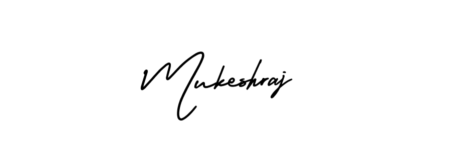 How to make Mukeshraj name signature. Use AmerikaSignatureDemo-Regular style for creating short signs online. This is the latest handwritten sign. Mukeshraj signature style 3 images and pictures png