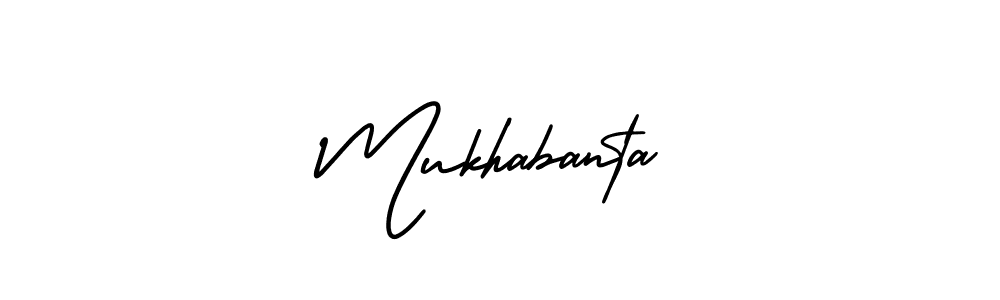 Use a signature maker to create a handwritten signature online. With this signature software, you can design (AmerikaSignatureDemo-Regular) your own signature for name Mukhabanta. Mukhabanta signature style 3 images and pictures png
