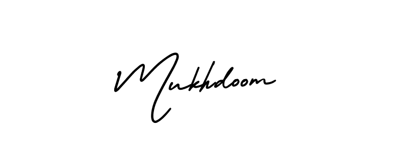 It looks lik you need a new signature style for name Mukhdoom. Design unique handwritten (AmerikaSignatureDemo-Regular) signature with our free signature maker in just a few clicks. Mukhdoom signature style 3 images and pictures png