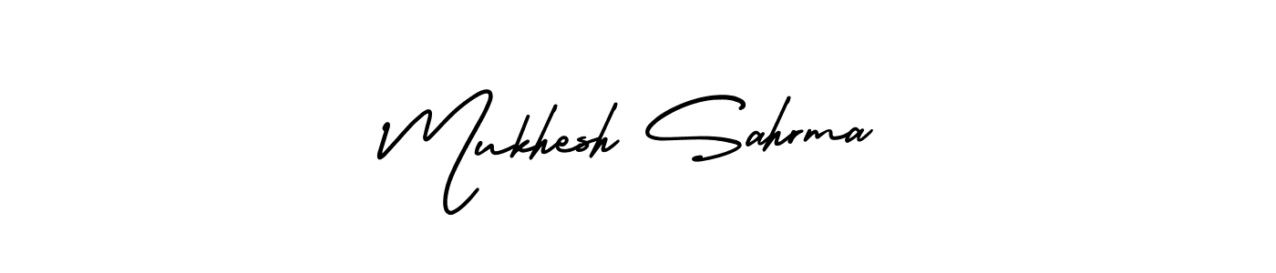 How to make Mukhesh Sahrma name signature. Use AmerikaSignatureDemo-Regular style for creating short signs online. This is the latest handwritten sign. Mukhesh Sahrma signature style 3 images and pictures png