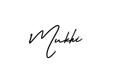 You should practise on your own different ways (AmerikaSignatureDemo-Regular) to write your name (Mukhi) in signature. don't let someone else do it for you. Mukhi signature style 3 images and pictures png