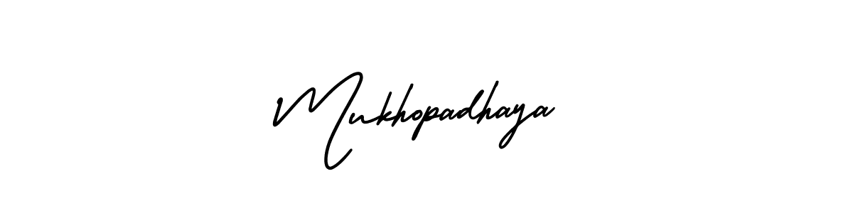 You should practise on your own different ways (AmerikaSignatureDemo-Regular) to write your name (Mukhopadhaya) in signature. don't let someone else do it for you. Mukhopadhaya signature style 3 images and pictures png
