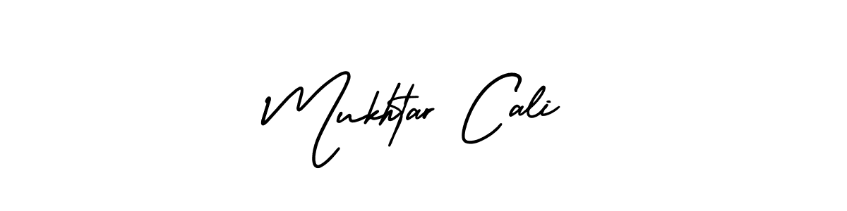 It looks lik you need a new signature style for name Mukhtar Cali. Design unique handwritten (AmerikaSignatureDemo-Regular) signature with our free signature maker in just a few clicks. Mukhtar Cali signature style 3 images and pictures png