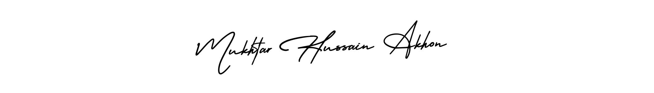 if you are searching for the best signature style for your name Mukhtar Hussain Akhon. so please give up your signature search. here we have designed multiple signature styles  using AmerikaSignatureDemo-Regular. Mukhtar Hussain Akhon signature style 3 images and pictures png