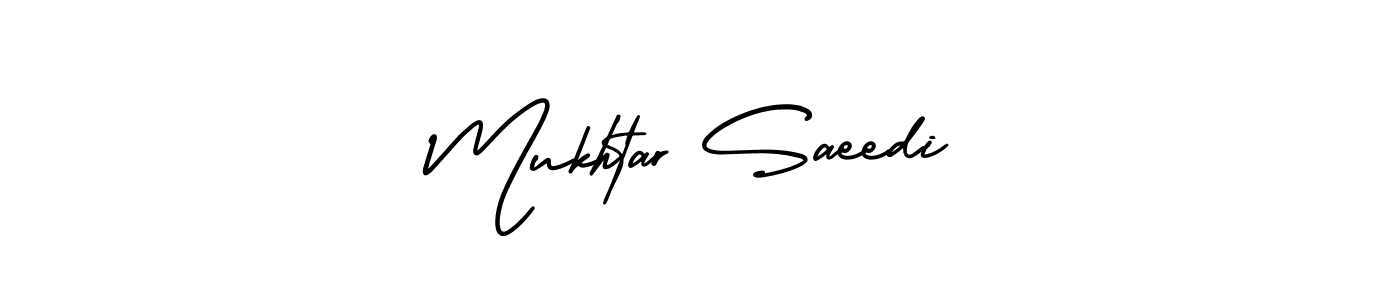 Design your own signature with our free online signature maker. With this signature software, you can create a handwritten (AmerikaSignatureDemo-Regular) signature for name Mukhtar Saeedi. Mukhtar Saeedi signature style 3 images and pictures png