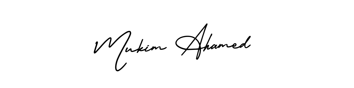 Also we have Mukim Ahamed name is the best signature style. Create professional handwritten signature collection using AmerikaSignatureDemo-Regular autograph style. Mukim Ahamed signature style 3 images and pictures png