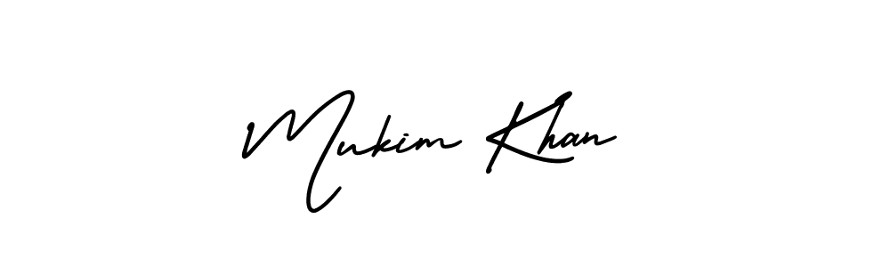 Use a signature maker to create a handwritten signature online. With this signature software, you can design (AmerikaSignatureDemo-Regular) your own signature for name Mukim Khan. Mukim Khan signature style 3 images and pictures png