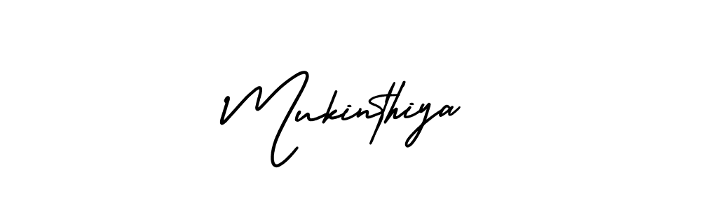 Make a beautiful signature design for name Mukinthiya. With this signature (AmerikaSignatureDemo-Regular) style, you can create a handwritten signature for free. Mukinthiya signature style 3 images and pictures png