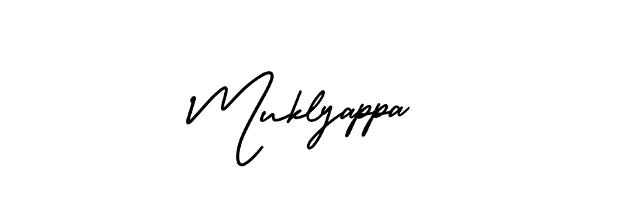 Design your own signature with our free online signature maker. With this signature software, you can create a handwritten (AmerikaSignatureDemo-Regular) signature for name Muklyappa. Muklyappa signature style 3 images and pictures png