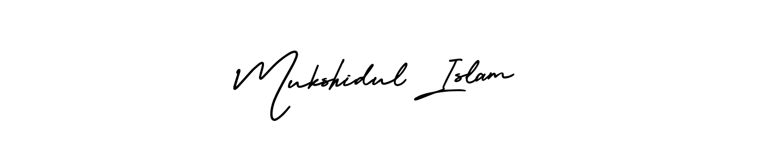 See photos of Mukshidul Islam official signature by Spectra . Check more albums & portfolios. Read reviews & check more about AmerikaSignatureDemo-Regular font. Mukshidul Islam signature style 3 images and pictures png