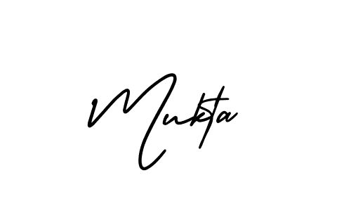 It looks lik you need a new signature style for name Mukta. Design unique handwritten (AmerikaSignatureDemo-Regular) signature with our free signature maker in just a few clicks. Mukta signature style 3 images and pictures png