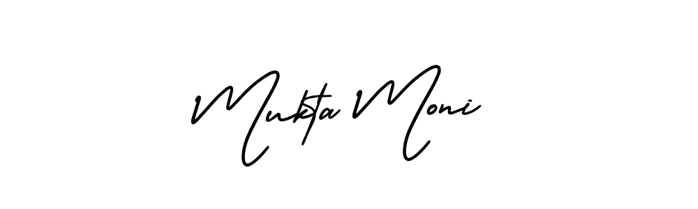 Design your own signature with our free online signature maker. With this signature software, you can create a handwritten (AmerikaSignatureDemo-Regular) signature for name Mukta Moni. Mukta Moni signature style 3 images and pictures png