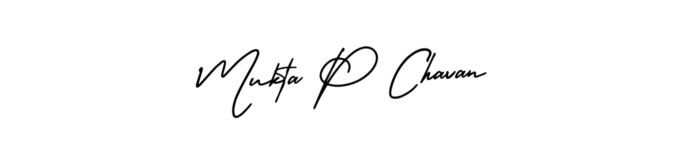 Create a beautiful signature design for name Mukta P Chavan. With this signature (AmerikaSignatureDemo-Regular) fonts, you can make a handwritten signature for free. Mukta P Chavan signature style 3 images and pictures png