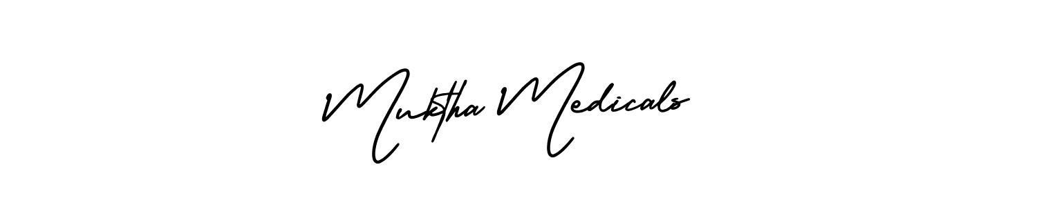 Design your own signature with our free online signature maker. With this signature software, you can create a handwritten (AmerikaSignatureDemo-Regular) signature for name Muktha Medicals. Muktha Medicals signature style 3 images and pictures png