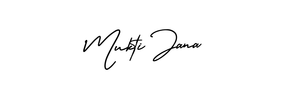 Also You can easily find your signature by using the search form. We will create Mukti Jana name handwritten signature images for you free of cost using AmerikaSignatureDemo-Regular sign style. Mukti Jana signature style 3 images and pictures png