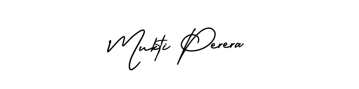 How to make Mukti Perera signature? AmerikaSignatureDemo-Regular is a professional autograph style. Create handwritten signature for Mukti Perera name. Mukti Perera signature style 3 images and pictures png